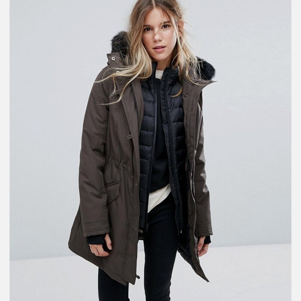 Ugg Adirondack 3-in-1 Parka Coat with Fur-Trim Hood